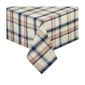 Design Imports Lake House Plaid Tablecloth -  52 X 52