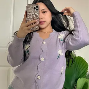 Lilac Lilly Flower Sweater Lilac Lilly Flower Sweater
