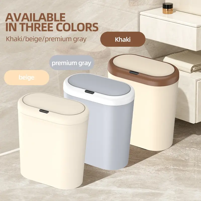 New Smart Trash Can with Silent Switch, Anti-Odor Anti-Insect, Aa Battery Powered, 3.3 Gallon, Multiple Colors & Modes, Kitchen Bathroom Office, Smart Sensor Bin, Touchless Trash Can, Automatic Trash Can, Bathroom Trash Cans, Automatic Trash Bins