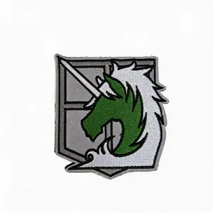 Attack on Titan Survey Corps Embroidered Patch, Tactical Velcro Badge for Backpacks Jackets Hats, Anime Style Accessory, Streetwear Lovers