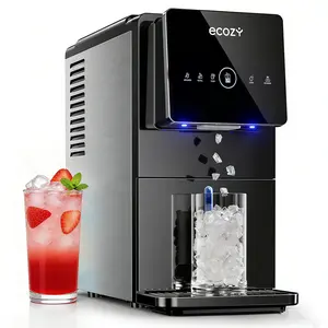 ecozy Nugget Ice Makers Dispenser 40 lbs Per Day Pebble Sonic Ice Machine Countertop, Touch-Free Ice, Self-Cleaning, Mistalo Drop Slim for Home Kitchen Office