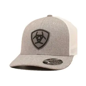 Ariat Men's Baseball Caps with Mesh Snap Back Patch Cap Hats - Grey - A300008406