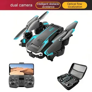 S6PRO Dual-Camera Drone with Intelligent Obstacle Avoidance, Foldable FPV RC Quadcopter for Novices & Adults, Optical Flow Hover Positioning, Carrying Case, Blue & Black Design, Drones & Accessories, Novice