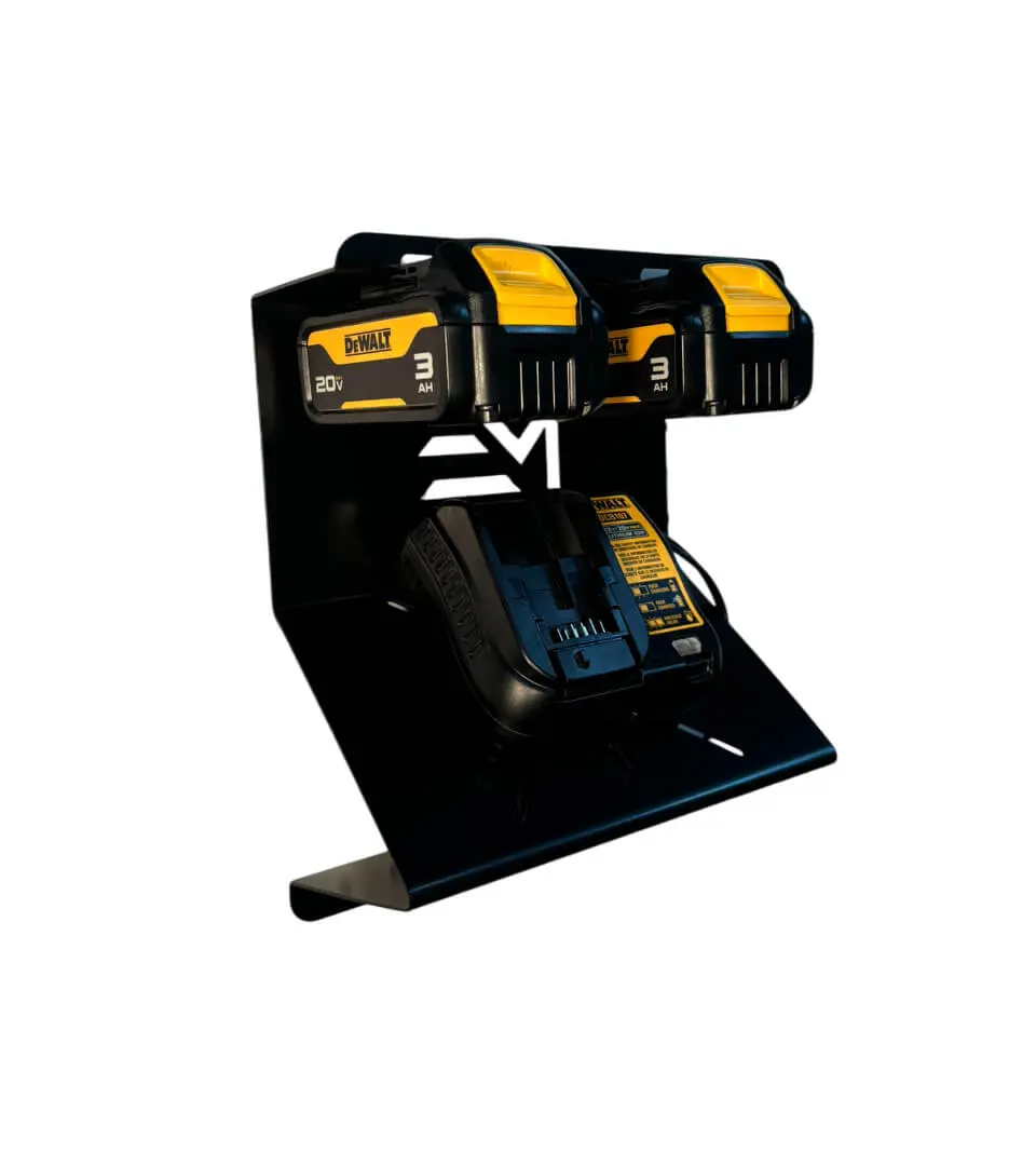 Charger and Battery Mount compatible with DeWalt 20V for Efficient Charging and Secure Storage of 20V Batteries