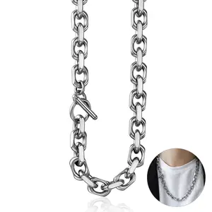 9mm Stainless Steel Necklace for Men Women Unisex Silver Color Cable Link Chain Wholesale Fashion Jewelry Toggle Clasp