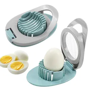 Stainless Steel Wire Egg Slicer, Multifunctional Strawberry Cutter for Boiled Eggs Fruits, Kitchen Gadget with Sturdy Design, Green