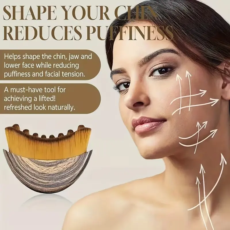 Lymphatic Drainage Face Massager ✦ Gentle Painless Skincare for Sensitive Skin with Contour Brush & Storage Box, Facial Care Tools, Facial Beauty Massagers