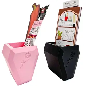 Gothic Coffin Bookmark & Sticker Holder - 6.5x3x3 Inches - Spooky Desk Organizer for 2" Bookmarks & Stickers - Unique Gift for Readers Bookshelf BNC3D Durable 3d-printed material Decoration Accommodates