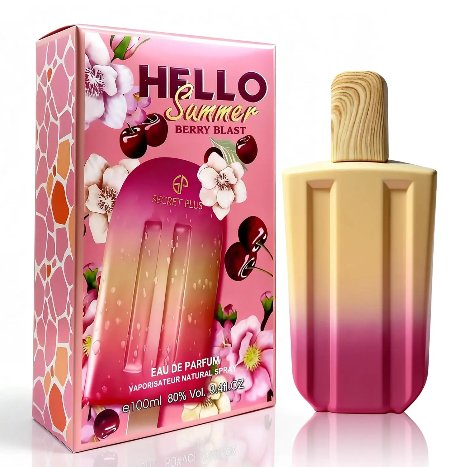 Hello Summer Berry Blast Perfume Women's Cologne-Style Perfume 100ml Fruity Floral Eau de Parfum Cherry Tropical Scent