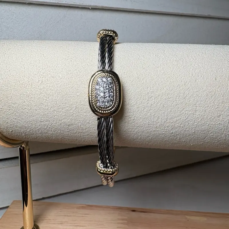 Bling Two Tone Bangle