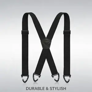 X Back Hidden Suspender 1.5 Inches Heavy Duty Work Suspenders for Men & Women Discreet Under Clothing Adjustable Straps Comfortable Support Durable Design Safety Work Gloves