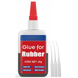 Black Rubber Glue,Super Instant Glue Bonding Between Rubbers,Rubber and Other Materials;Instant Cement for Tire,Tube, Edge,etc(20g)