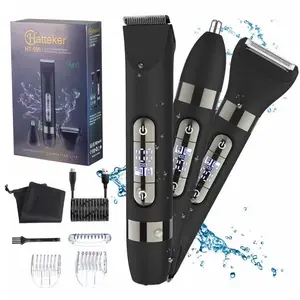 4-In-1 Dual Head Electric Shaver, Body Hair Trimmer & Facial Hair Remover, Nose Hair Clipper, Ipx7 Waterproof Wet/dry Use Gift for Boyfriend, Cordless Portable Shaver, Multifunctional Hair Trimmer, Body Hair Trimming