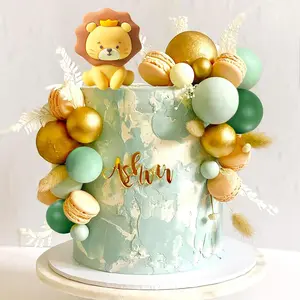 Lion Cake Topper, Safari Jungle Animal Decorations for Themed Baby Shower Cake Decorating Supplies