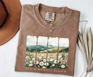 Comfort ColorsLet Kindness Bloom T-Shirt,Be Cool Be Kind Retro Flower T-Shirt,Be Cool Tee Gift, Inspiration Women Shirt,Floral Kindness Tee