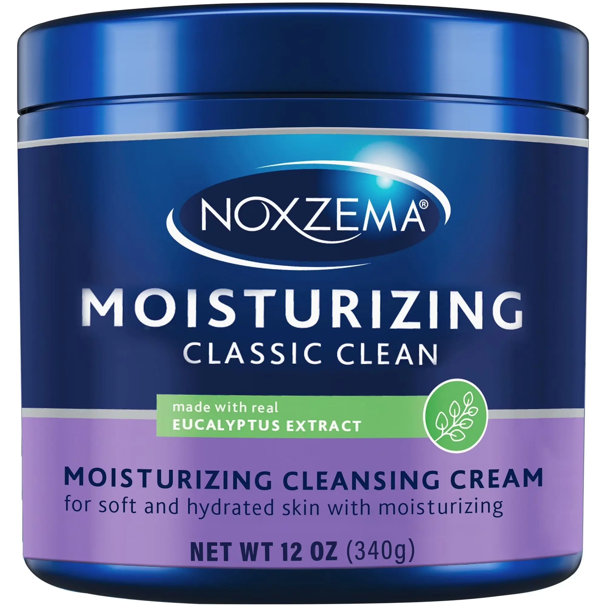 Noxzema Moisturizing Cleansing Cream Facial Cleanser 12 oz (2 Pack)