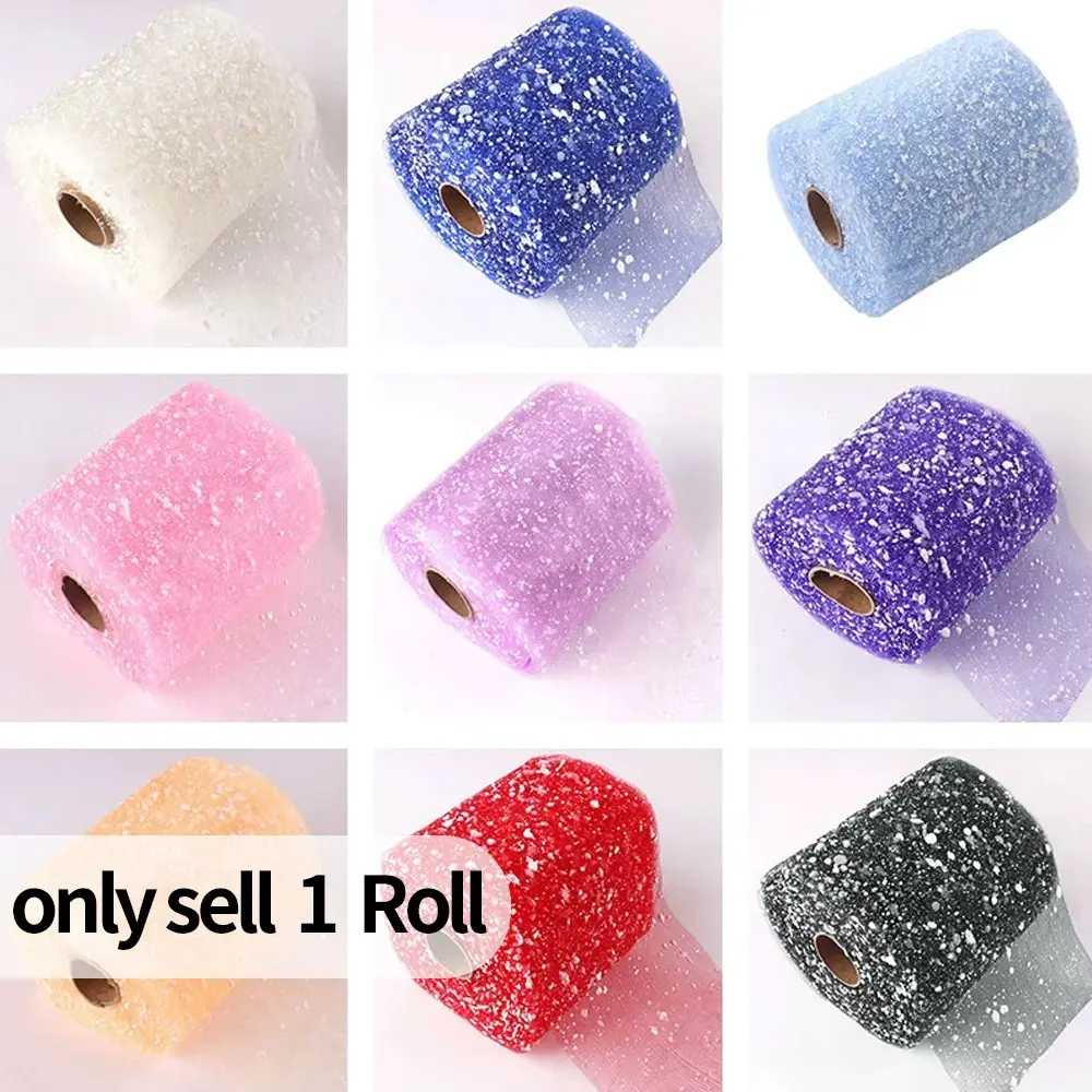 1 Roll 15cm Wide Snow Dot Mesh, DIY Rose Flower Packaging, Thickened Bouquet Liner Paper, Gift Wrapping Bouquet Wrappers for Weddings, Holidays, Office, Gift Wrapping Supplies