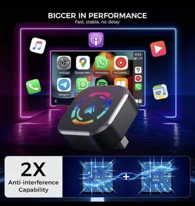 CarPlay Pro Wireless Adapter Bluetooth Plug & Play Voice Touch Knobs Control