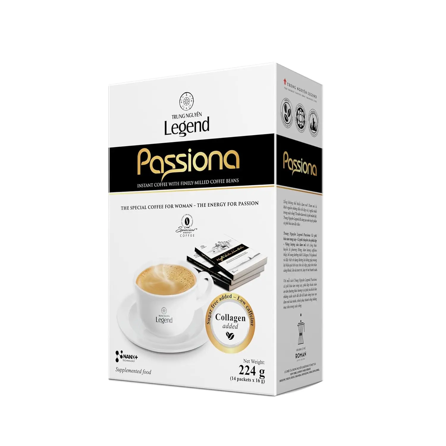 TRUNG NGUYEN LEGEND CAFE SUA DA Premium Instant Coffee for Energy Boost by NANO+ Technology, Non-Dairy Creamer, Coffee Mix - Strong and Pure Vietnamese Instant Coffee (9 Packets/Box)