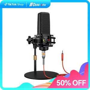 Tenlamp PK Pro Microphone: 34mm large size, anti-spitting, multi-layer noise reduction, adjustable sensitivity, bringing clear live broadcast and recording experience