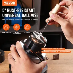 【Summervibes】VEVOR 5" Ball Vise, 360° Rotatable Engraving Block Vise with 34 PCS Tool Accessories, Standard Engraving Setting Tool for Jewelry Making