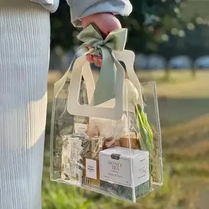 5/15count - Gift Festival Party Gift Basket Gift Bag PVC Freshman Commemorative Collectibles Wedding Classmate Graduation Banquet Companion Gift Packaging Bag Valentine Christmas and New Year Gift Box Set