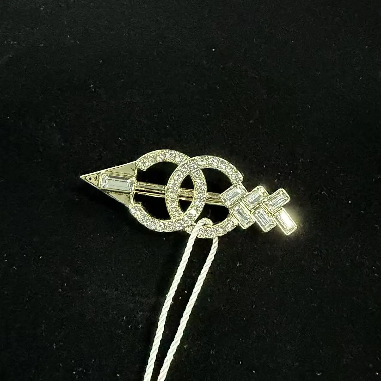 Pre-owned Chanel Cupid Full Diamond Brooch（SZS 03814）