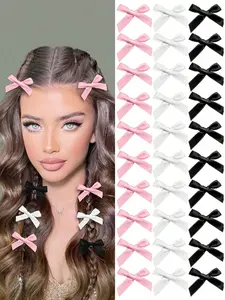 30PCS-Bow-Hair-Clips-Mini-Bowknot-Ribbons-For-Girls-Sweet-Bow-Hair-Clips-Non-Slip-Hair-Clips-Cute-Hair-Clips-Barrettes-Bowknot-Hair-Accessories-For-Women-And-Girls, Hair Clip Set