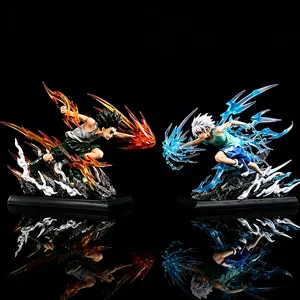Hunter X Hunter Gon Freecss Figurine Set, Classic Battle Scene, Power & Blue Lightning Effects, Dynamic Pose, Detailed Sculpture