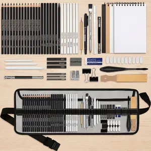 60 Pcs Drawing Kit Sketching Pencil Set,Sketch Pencils Art Supplies with 3-Color Sketchbook,Graphite,Charcoal,Drawing Pencils for Adults Artists