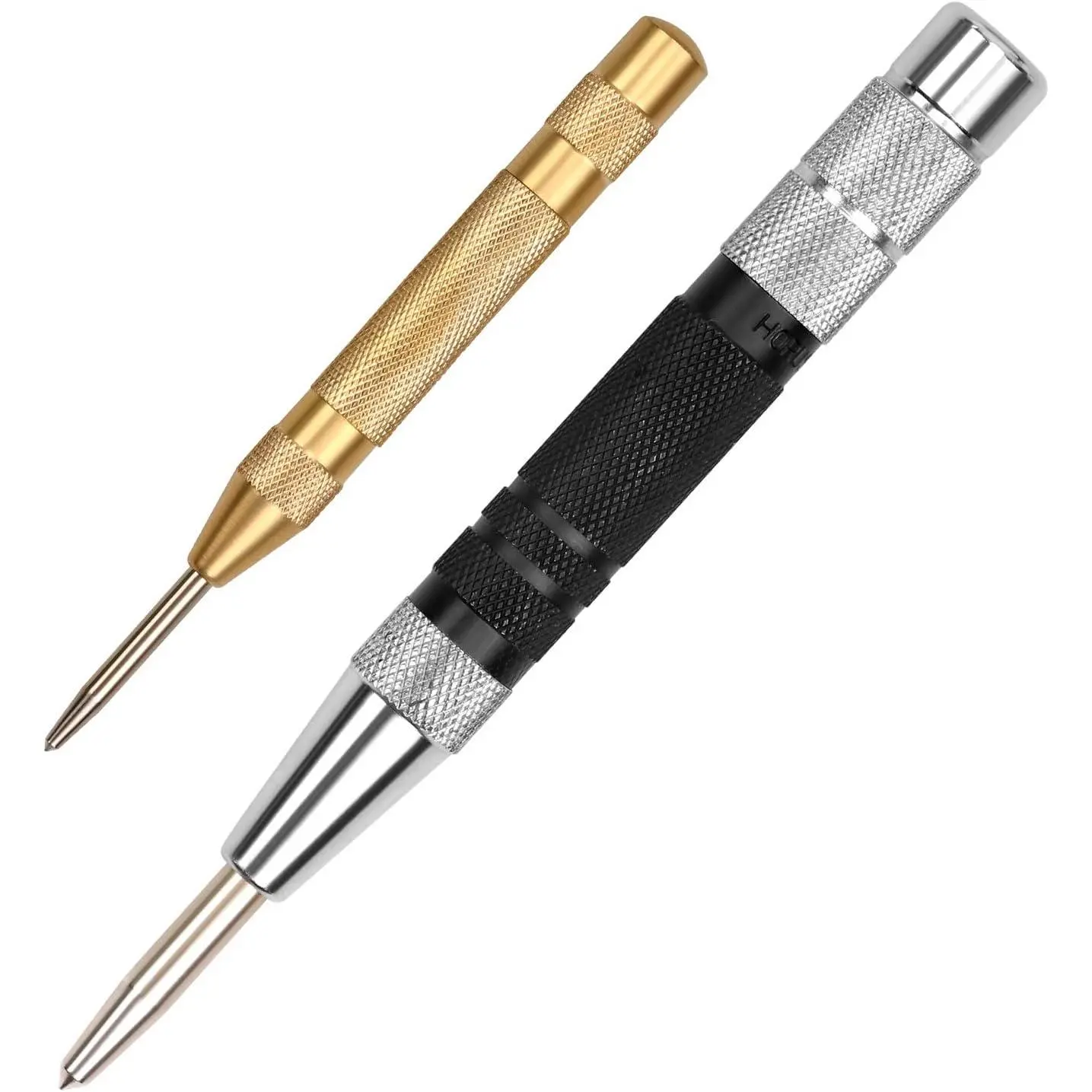 Hand Tools 2-Pack 6-in Super Strength Automatic Center Punch with Adjustable Impact, Internal Spring Mechanism