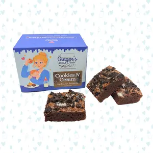 Cookies N' Cream Lactation Brownies 6 Individually Sealed Brewer's Yeast & Flaxseed for Breastfeeding Moms Delicious Supportive Snack US
