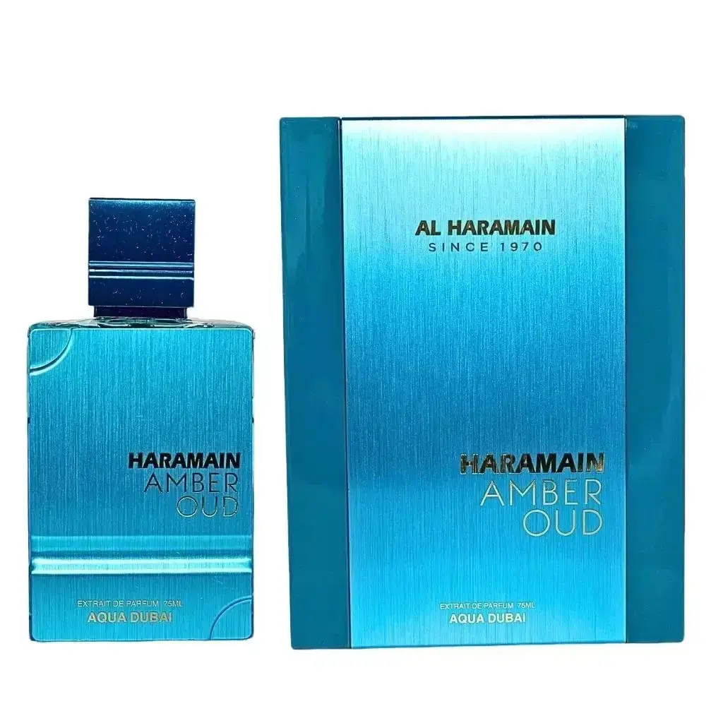 AL HARAMAIN Aqua Dubai Extrait De Parfum Spray, Unisex Amber Musk with Sweet Powder and Anise Scent, for Adults - 2 fl oz, Aromatic Fragrances, Liquid, Citrus, Musk, And Fruity Accents, Contains Alcohol, Spicy Fresh Start, Single Item, Regular Edition,