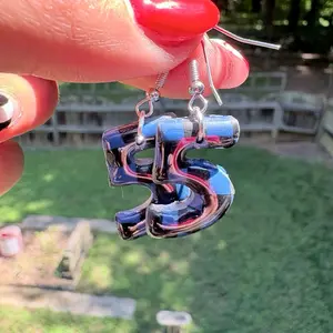 Checkered Number Earrings | Race Day Inspired Race Day Earrings | Handmade Polymer Clay Jewelry