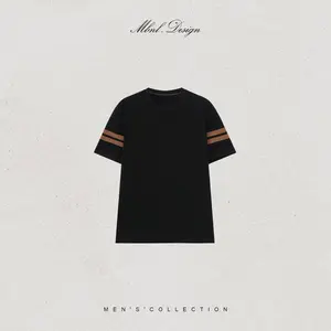 MBNL-F/Qinlei Menswear 'Jeny 4M Stripe' Custom Spun Silk Cotton Knit Tee LL-WZSY10002