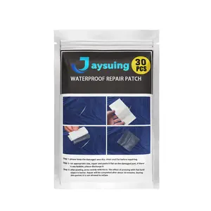 Jaysuing Air Bed Repair Tape (Pet Sticker 30pcs) Waterproof Coating Tent Umbrella Inflatable Swimming Pool Balloon Self-Adhesive Repair Tape