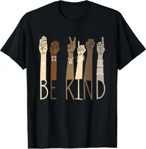 Be Kind Sign Language Hand Talking Teachers Interpreter ASL T-Shirt