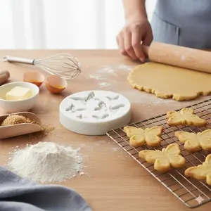 Silicone Fondant butterfly Mold, High-Temp Cake Decorations for Bakery Home Use, 3D Anti-Stick Sugar Art Tool, stackable Chocolate Mold for Baking Storage, Baking Tools, Baking Supplies