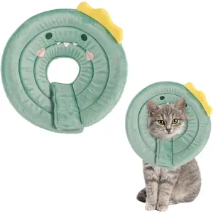 Cat Cone Collar Soft, Cute Cat Recovery Collar Soft Adjustable Cat Cones to Stop Licking Comfortable Breathable Lightweight Neck Cone for Cats Kittens Pet After Surgery