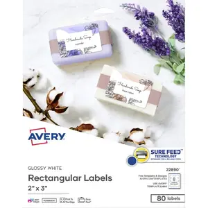 Avery 2 x 3 in. Rectangle Labels, White - Case of 80
