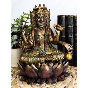 Supreme Cosmic Soul Hindu Deity Brahma Brahman Four Faced Vedas Trinity Statue