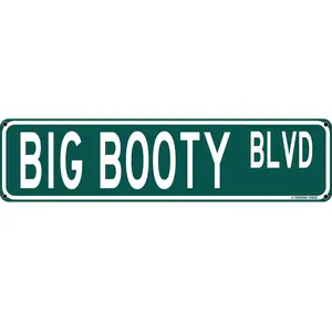 Big Booty Blvd Funny Street Sign 16x4 Inappropriate Humor Bar Home College Dorm Decor High Quality Tin Signage