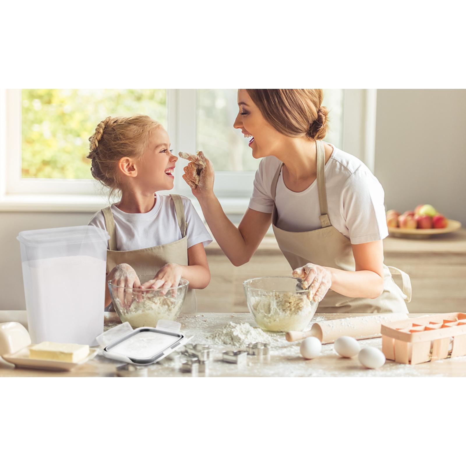 24 pcs Plastic Kitchen and Pantry Organization Canisters for Cereal Dry Food Flour and Sugar BPA Free Includes 24 Labels Black Storage Containers