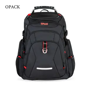 OPACK Casual Travel Laptop Backpack - 17.3" Waterproof RFID Blocking Backpack with Large Pockets, USB Port & Headphone Hole for Men & Women