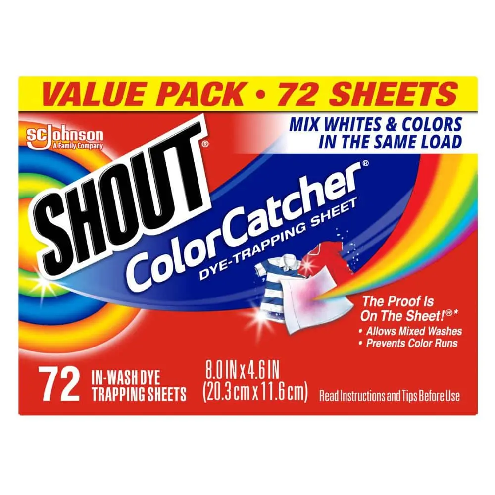 Color Catcher, Dye-Trapping Sheets, 72 Sheets Fabric Stain Remover