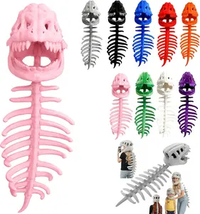 Halloween Dinosaur Skeleton Costume,3D Dinosaur Plush, Huggable Softness Skeleton Costume For Dress-Up, Parties & Photos