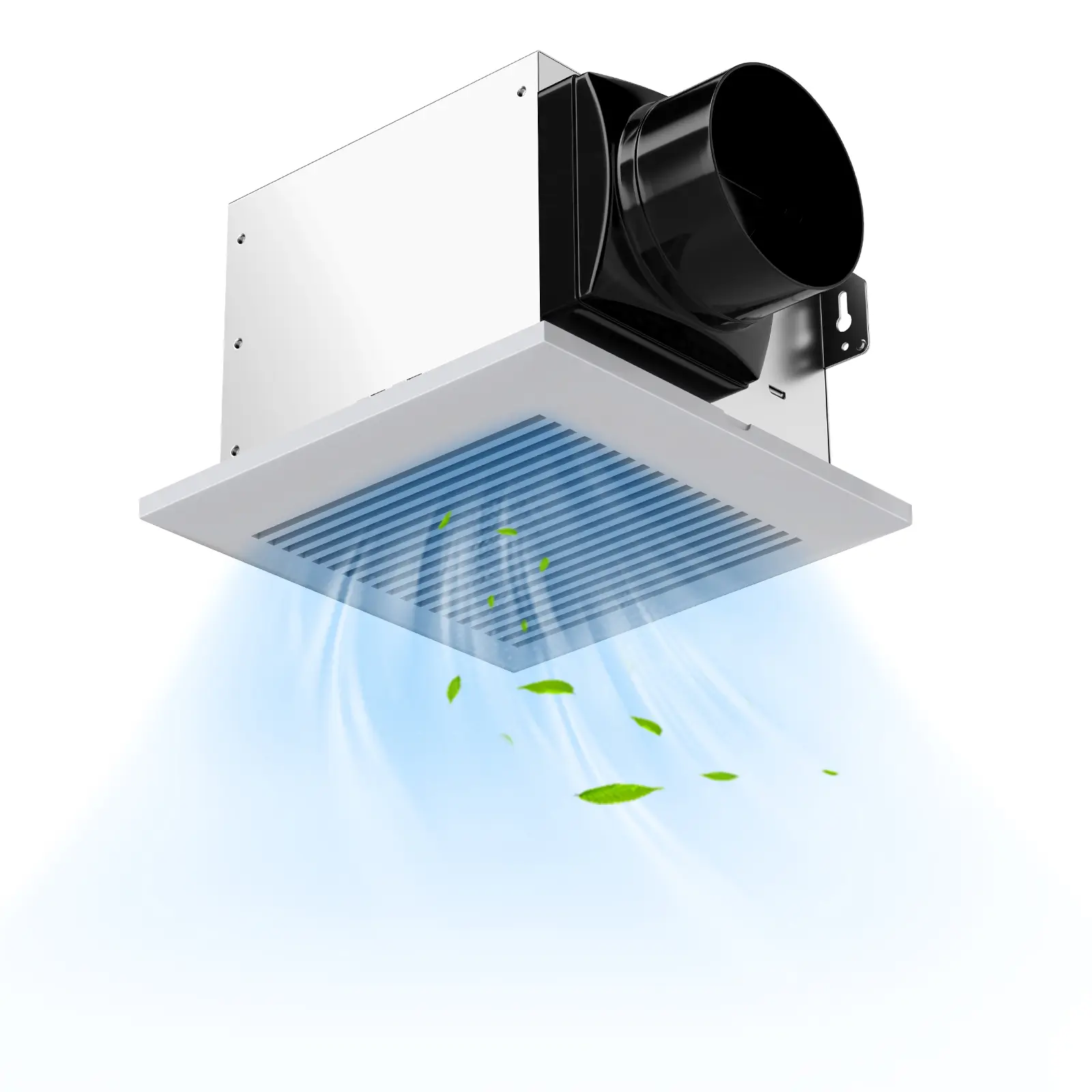 COSTWAY - 80 CFM Bathroom Exhaust Fan with Metal Housing and 4 Inches Duct