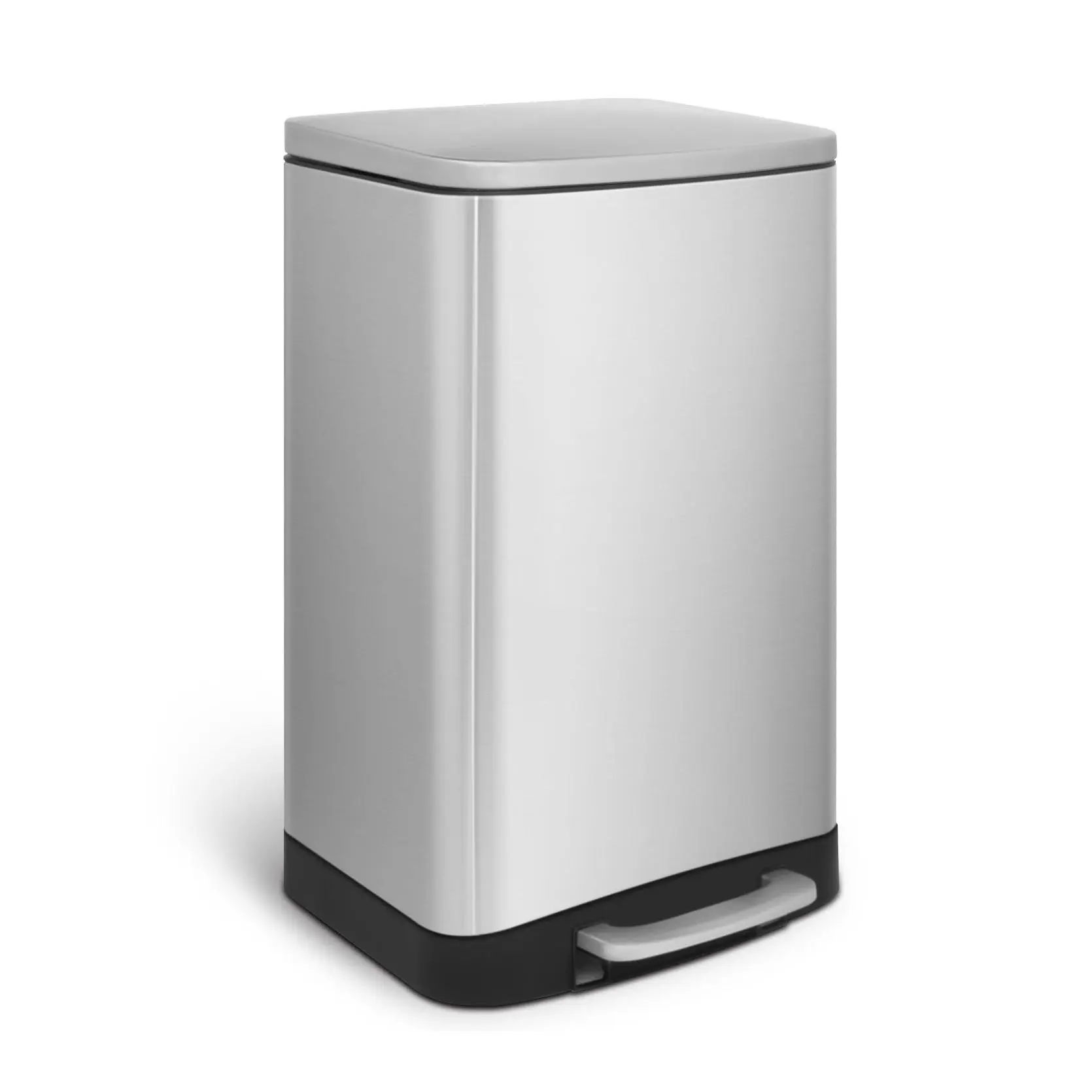 Mega Casa 10.6 Gal 40 Liter SS Rectangular Step-on Trash Can