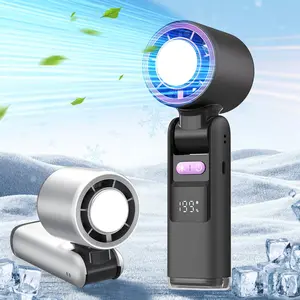 Portable Mini Handheld Fan, USB Rechargeable 4000mAh Fan with 199 Speed Settings, Ultra-quiet Fan for Outdoor Travel and Office Use