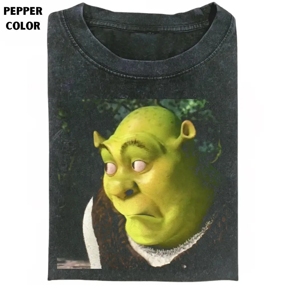 Shrek Face Shirt, Shrek Meme Shirt, Funny Shrek Shirt, Pop Culture T-shirt, Meme Shirt, Classic Shrek Shirt, Funny Green Shirt, Gift for Men, Gift for Women, Crew Neck T-shirt, Trending T-shirt